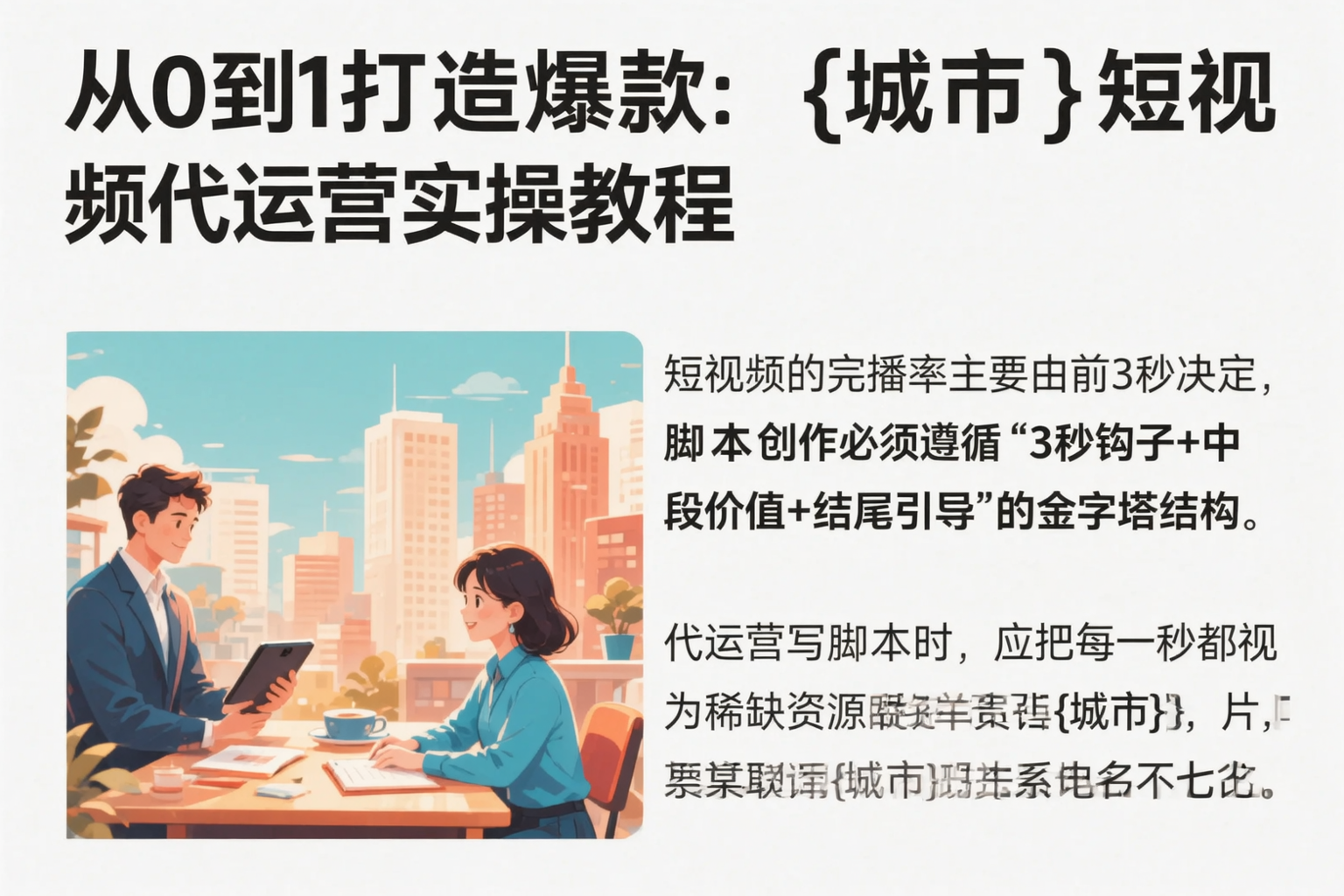 从0到1打造爆款：马鞍山短视频代运营实操教程