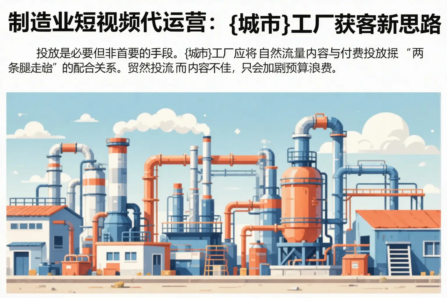制造业短视频代运营：马鞍山工厂获客新思路