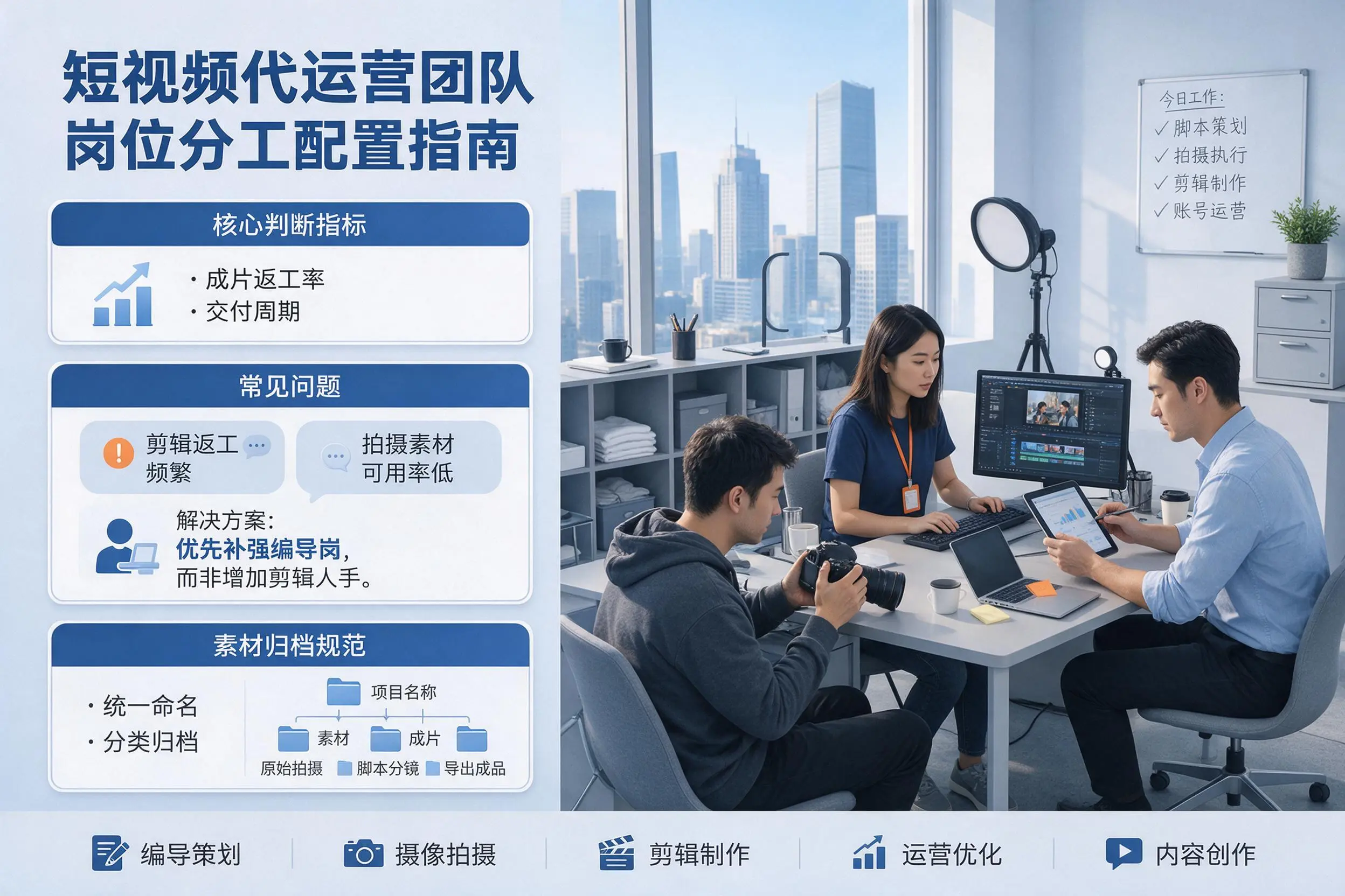 短视频代运营团队如何配置?马鞍山企业岗位分工科普说明