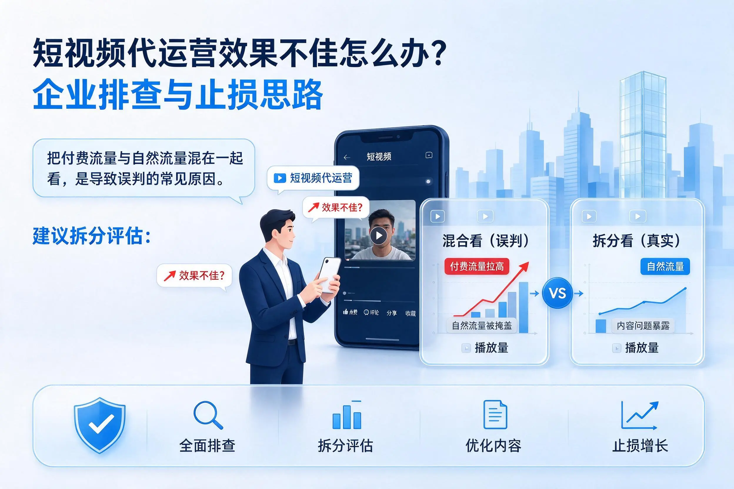 短视频代运营效果不佳怎么办?马鞍山企业排查与止损思路
