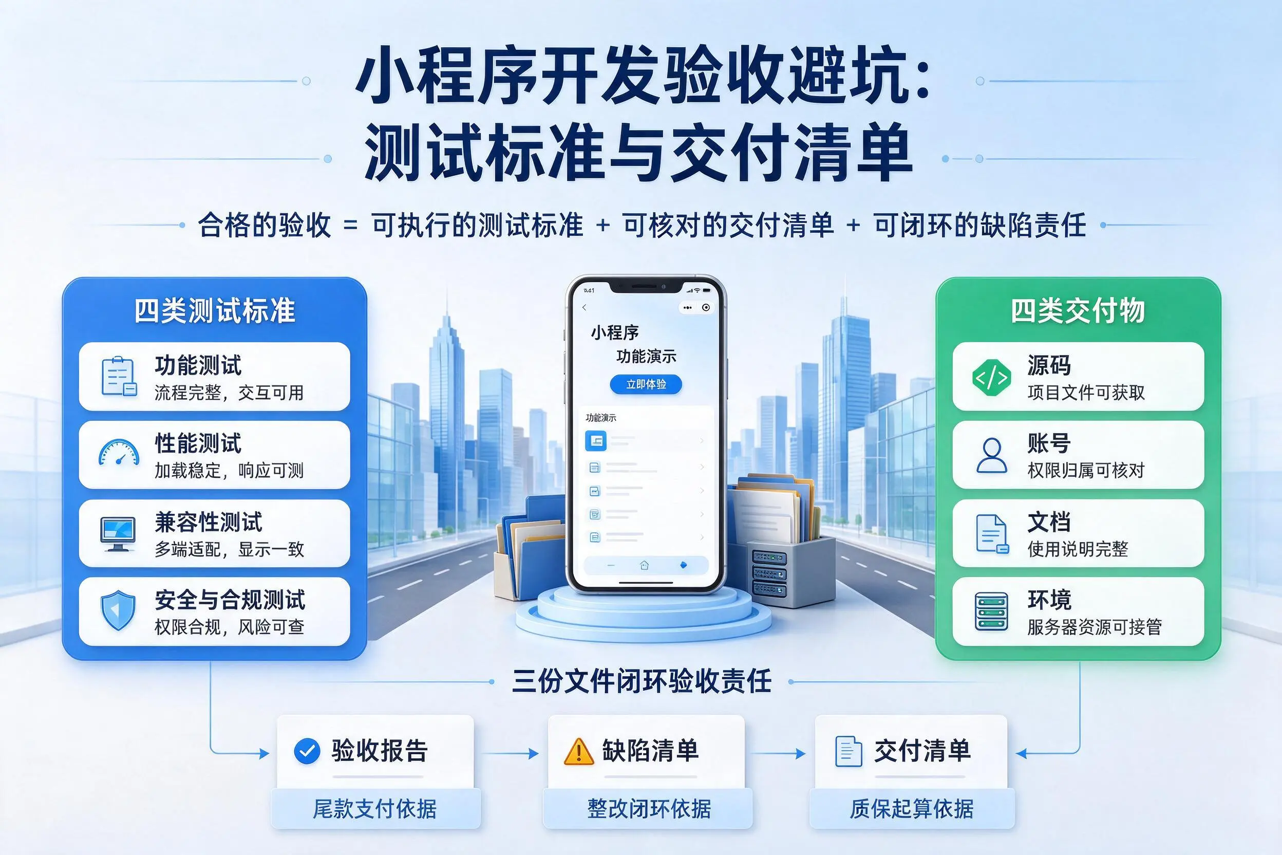 马鞍山小程序开发验收避坑:测试标准与交付清单