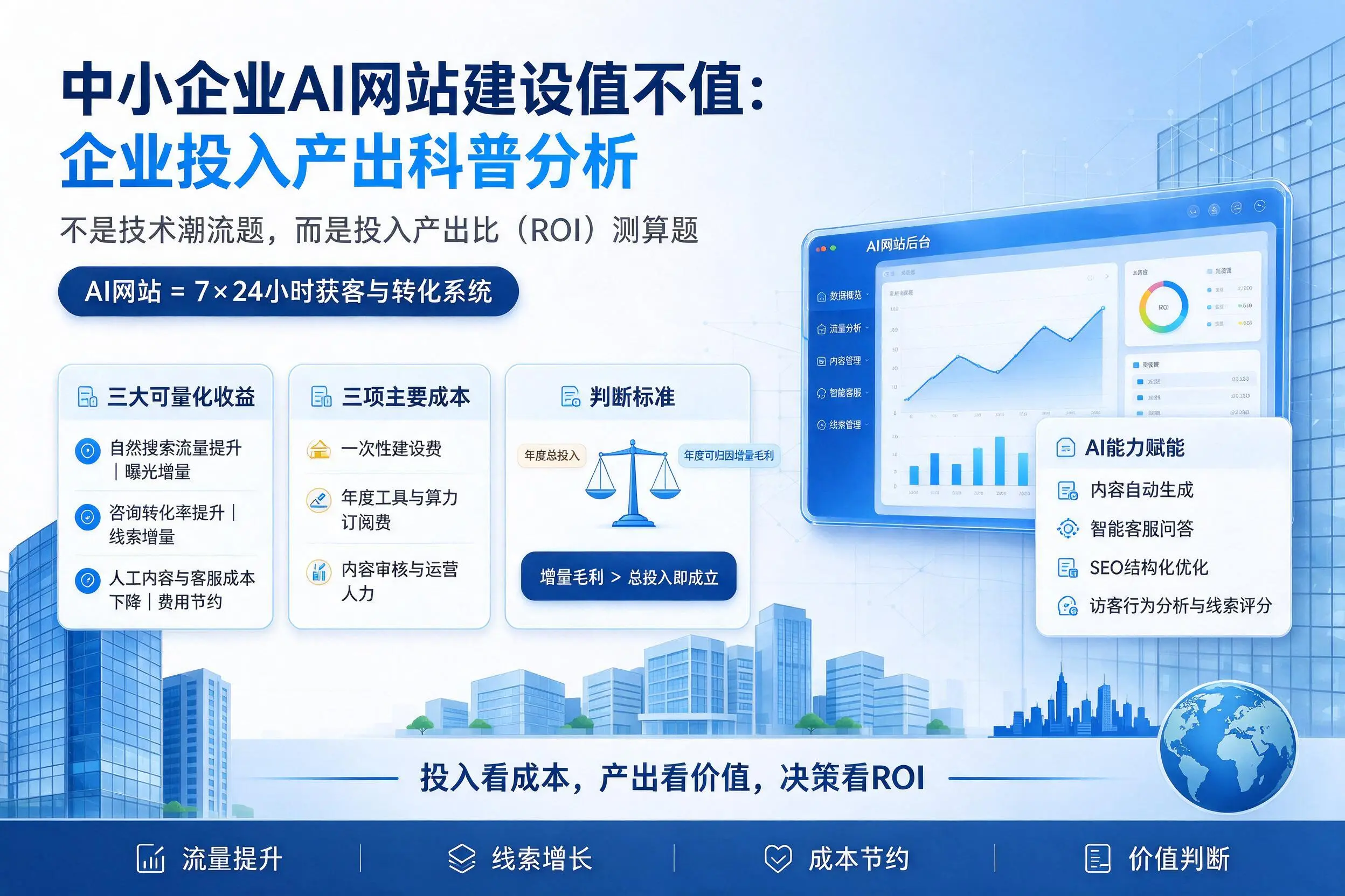 中小企业AI网站建设值不值：马鞍山企业投入产出科普分析