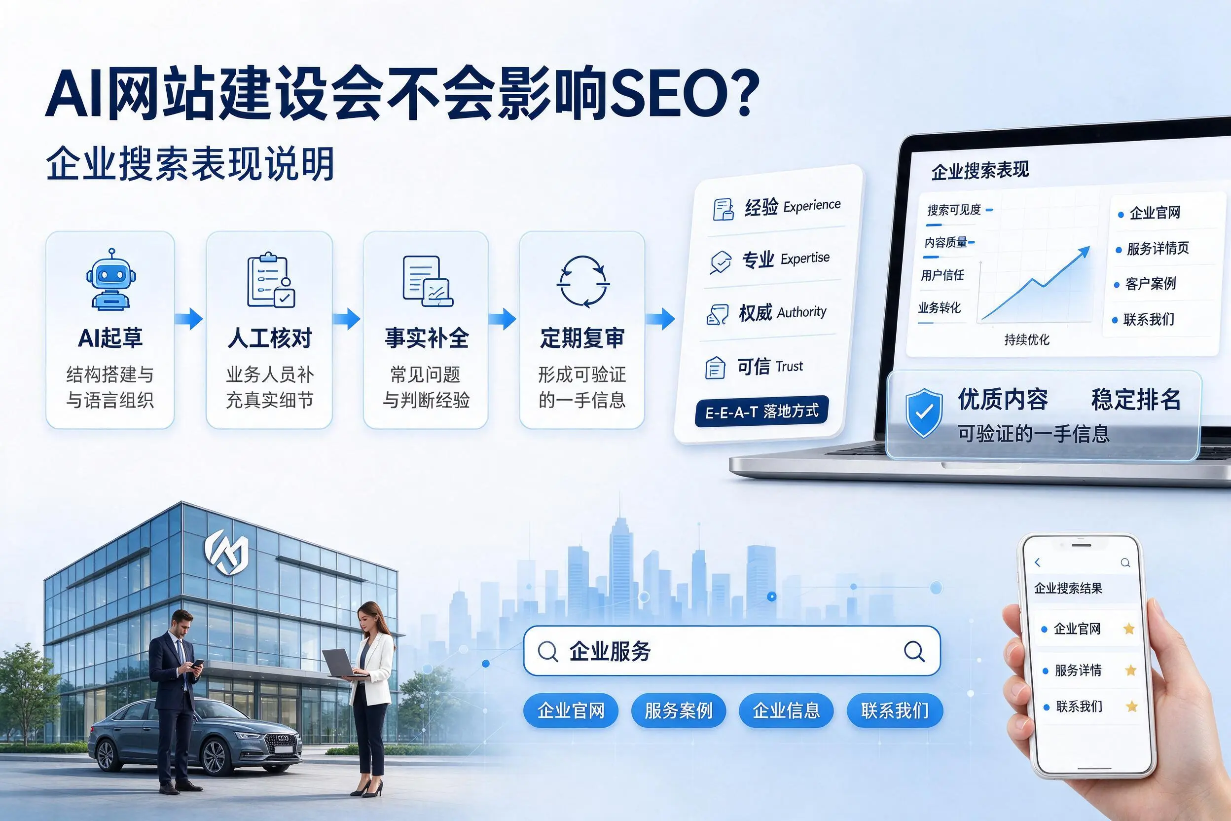 AI网站建设会不会影响SEO？马鞍山企业搜索表现说明