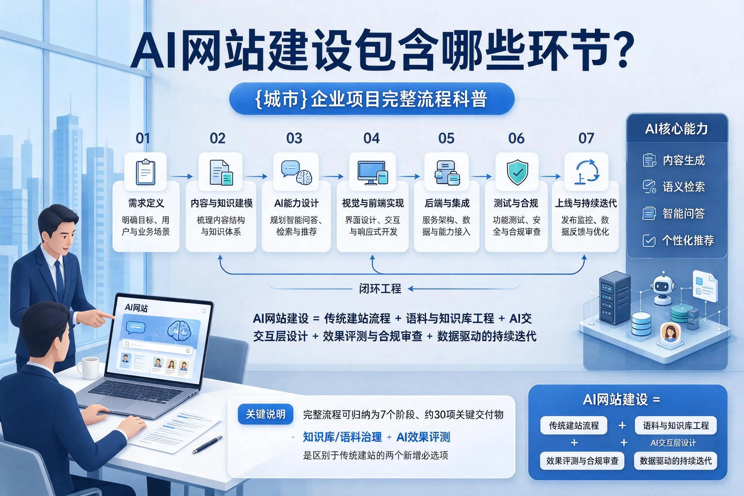 AI网站建设包含哪些环节?马鞍山企业项目完整流程科普
