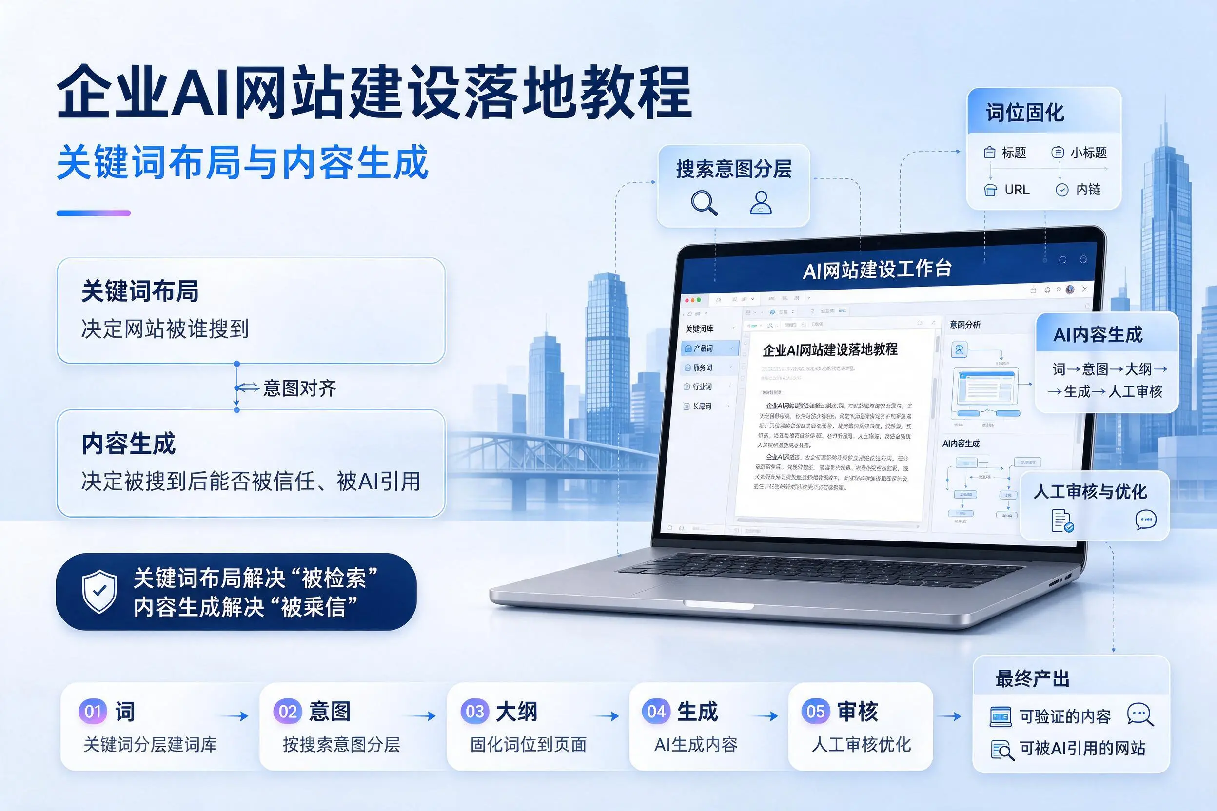马鞍山企业AI网站建设落地教程:关键词布局与内容生成