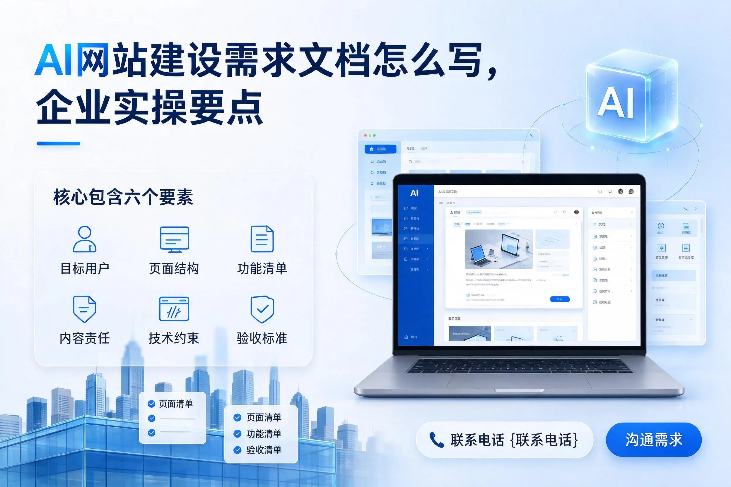 AI网站建设需求文档怎么写，马鞍山企业实操要点